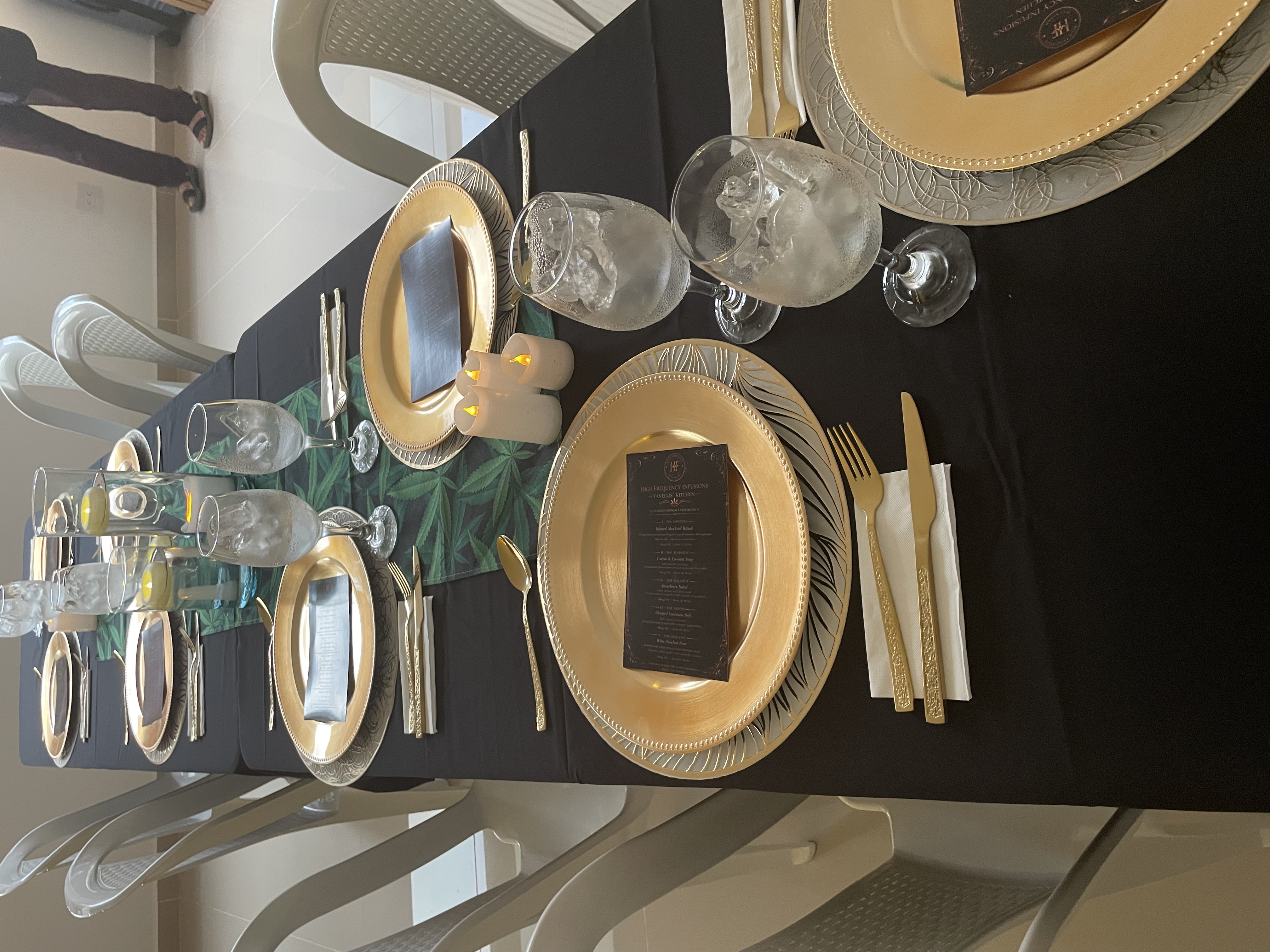 Dinner table setup overview