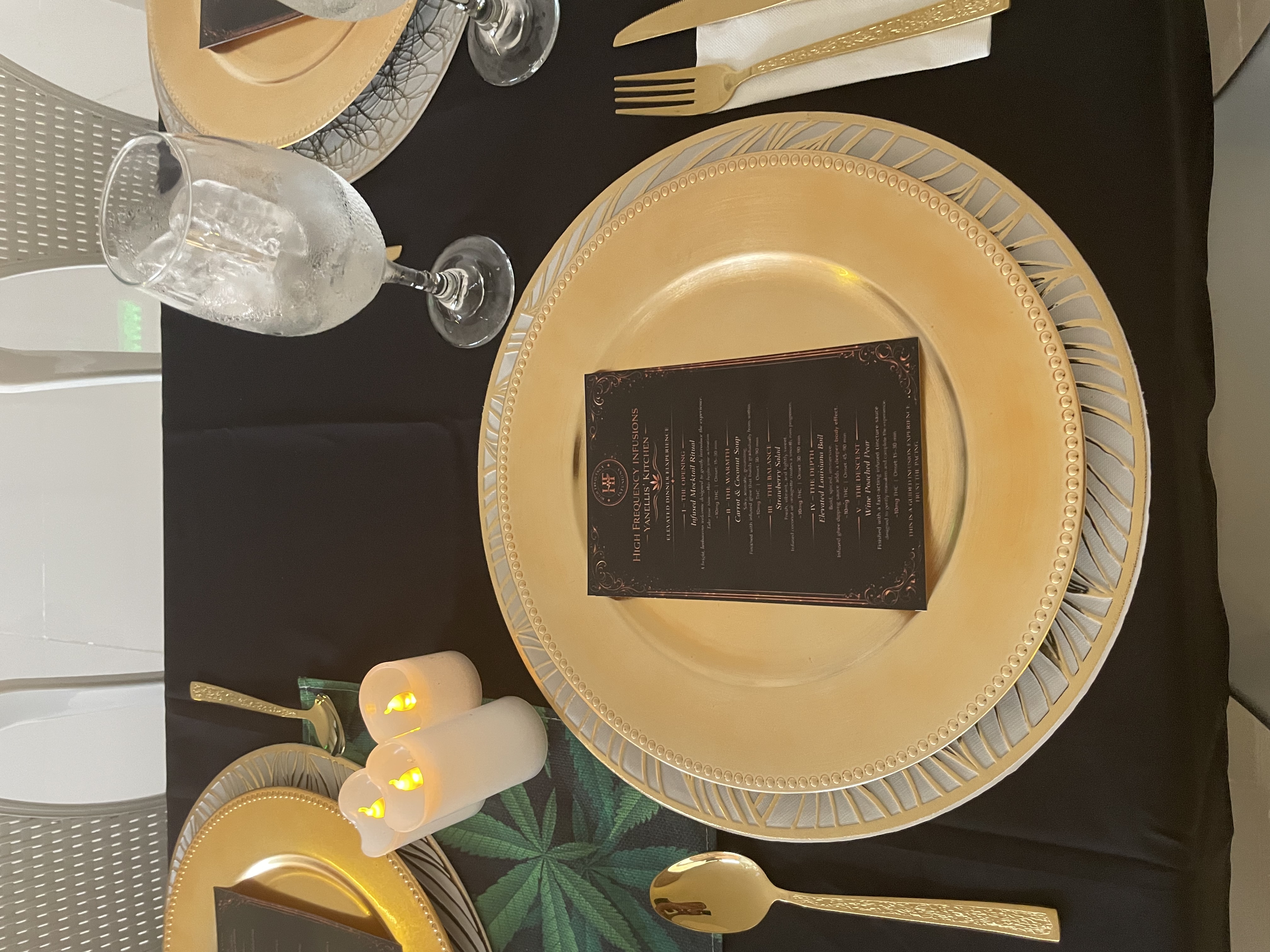 Full dining table setup