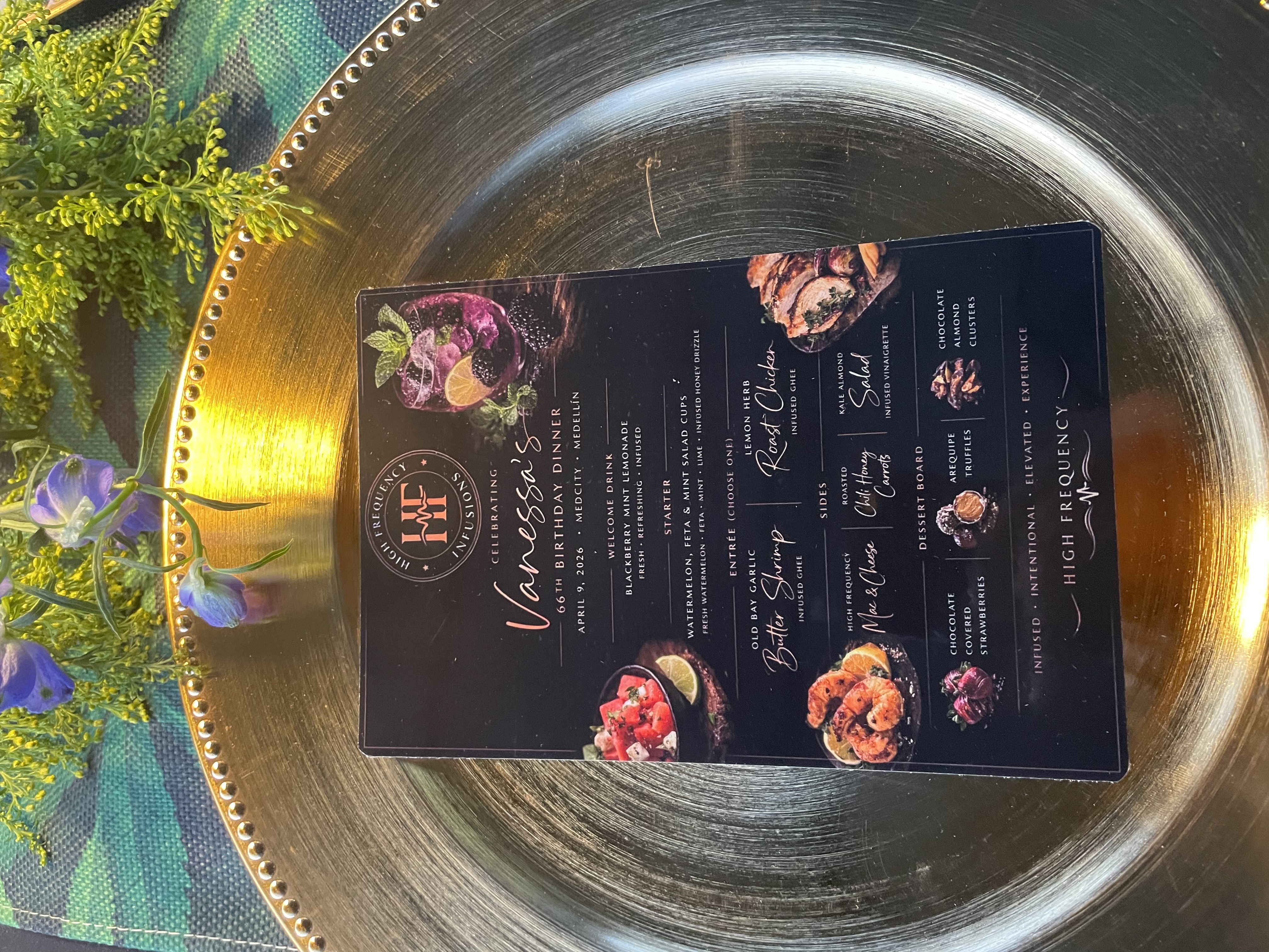 Custom HFI menu card